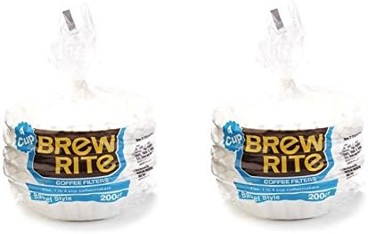 Brew Rite 4-Cup Coffee Filters, Basket Style (2 pack)
