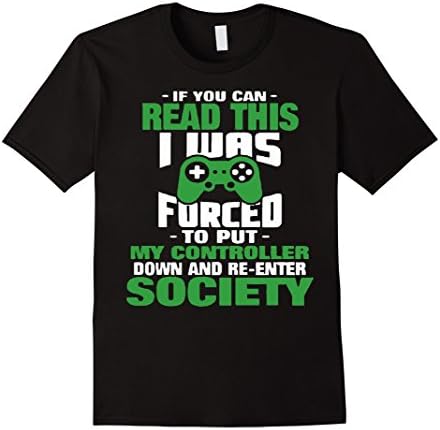 Mens GAMING SHIRT IF YOU CAN READ THIS FUNNY GAMER T-SHIRT Small Black