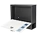 Locking Mailbox Wall Mounted Vertical– Jssmst mailboxes with Key Lock and Newspaper Compartment, Key Lock Drop Box Large Capacity, 14.3 x 3.8 x 11.8 Inch, White，SM-HPB911WN