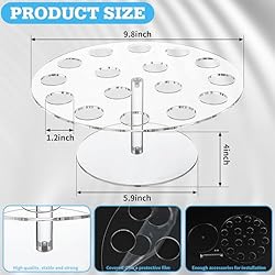 Zhehao 4 Pcs Clear Acrylic Ice Cream Cone Holder