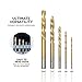 Neiko 10113A 5 PC, Left Hand Drill Bit Set, M35 Titanium Coated High Speed Steel, Cobalt Drill Bit Set, 135 Degree Self Centering Split Point, Fully Ground, Reverse Drill Bits, Drill Bits for Metal