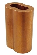 Loos Cableware SL2-1 50 Piece Plain Copper Duplex Oval Crimping Sleeve Set for 1/32