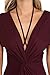 Linsery Women's Cap Sleeve Plunge V Neck Beautiful Dresses XL Wine Red