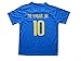 KID BOX Brazil Neymar JR #10 Away Blue Football Soccer Kids Jersey Short Socks Set Youth Sizes (Blue, 9-10 Years)