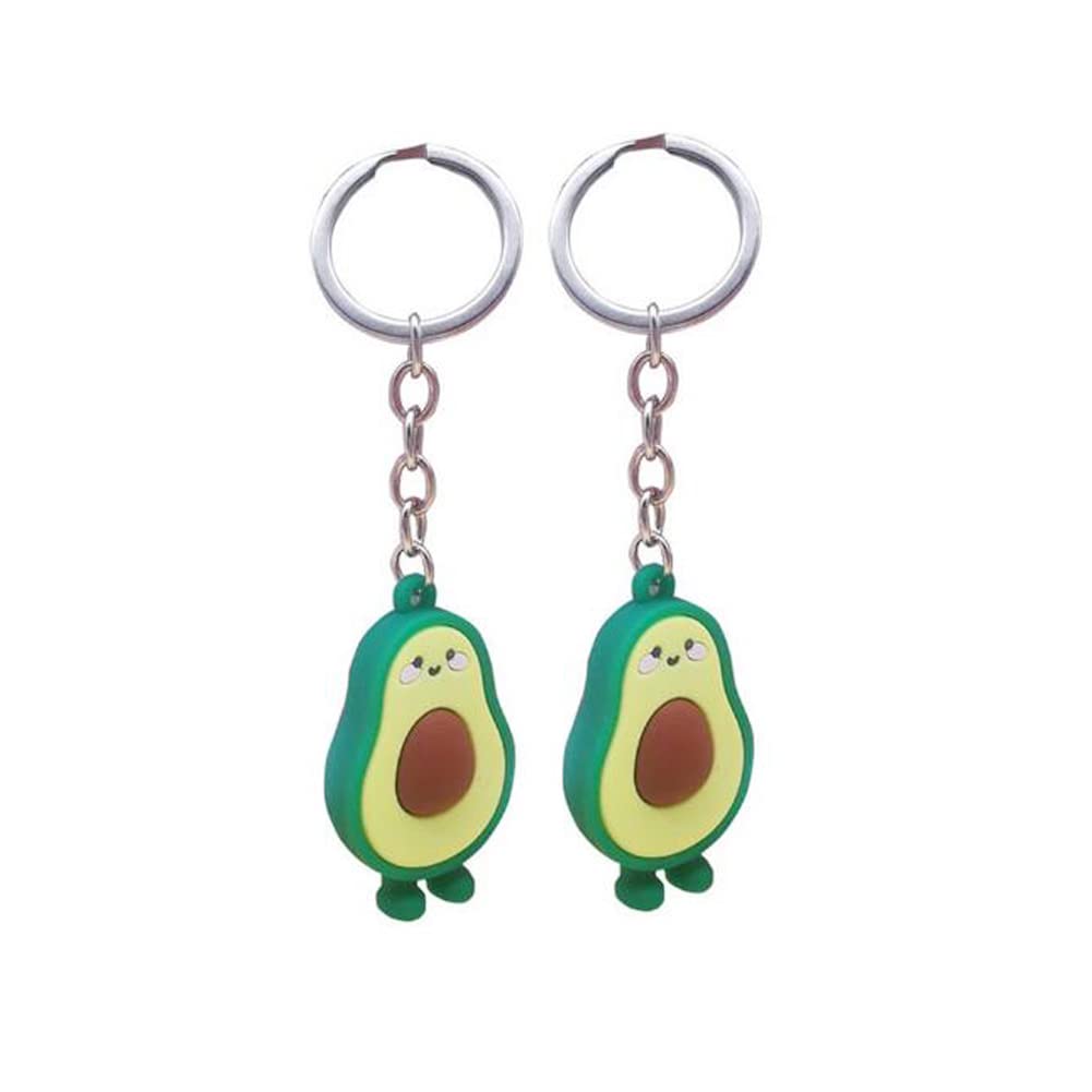 ARFUKA Keyring Avocado Pendant Keychain Metal Key Chain, Christmas/Birthday/Valentine's Day Gift for Men and Women Pack of 2