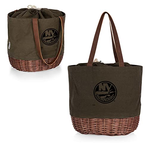 PICNIC TIME NHL New York Islanders Coronado Canvas and Willow Basket Tote, Picn…