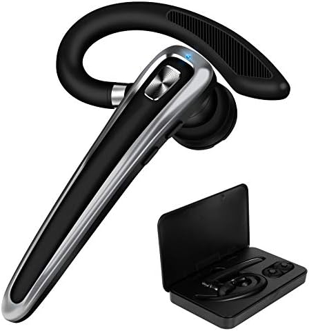 Bluetooth Headset V5.0, 16 Hrs Talktime Bluetooth Earpiece CVC8.0 Noise Cancelling Wireless Headset Hands-Free with Microphone in Ear for iPhone Samsung and Android Cell Phones Laptop Truck Driver