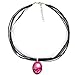 Laura Milnor Iverson Zen Siamese Cat Sakura Necklace Magenta Pink Moon Handmade Jewelry Art Pendant