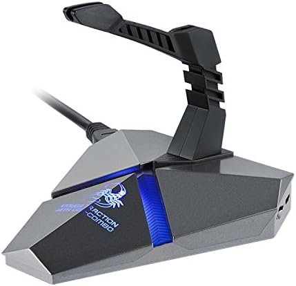XINMENG 4-Port 3.0 USB Hub Aluminum Splitter Card Reader 1.2M Super Speed Desktop Switch with Colorful LED Light for Mac Windows PC Black