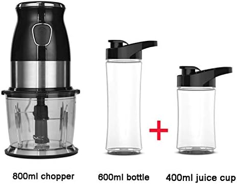 BPA FREE 500W Portable Personal Blender Mixer Food Processor With Chopper Bowl 600ml Juicer Bottle Meat Grinder Baby Food Maker,with extra 400ml cup
