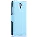 Ultra Slim Flip Bracket Cover Case for Huawei Mate 2 - Premium Soft PU Leather [ Wallet ] Case Cover for Huawei Ascend Mate 2 4G (Filio - SkyBlue)