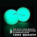 GlowV2 Night Golf Balls (2-Pack) - Best Hitting Ultra Bright Glow Golf Ball - Compression Core and Urethane Skin - Includes UV Flashlight