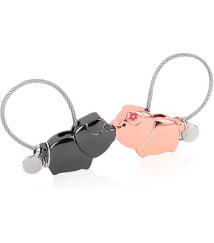 Porte-clés Couple Ours Magnétique - 2 Pièces - Les Mains S'aimantent - Cadeau Saint-Valentin, Anniversaire - Taille ~4x5 Cm