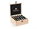 YogiTec Essential Oils Storage Box - Wooden 36 Slots Organizer Carrying Case for Aromatherapy Oils Bottle or Roller Bottles with Black Foam Padding and Free 192 Labels for Holidays