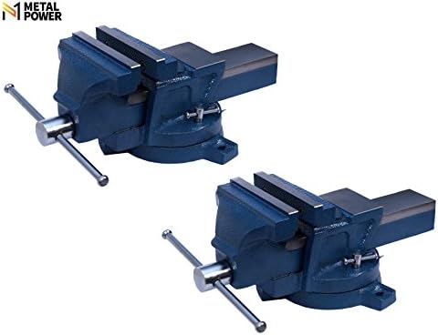 Metal Power 100 mm (4") Combo Cast Iron Bench Vices with Swivel Base (Pack of 2 pcs)