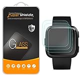 Supershieldz (3 Pack) for Fitbit Versa and Versa Lite Edition Tempered Glass Screen Protector, Anti Scratch, Bubble Free