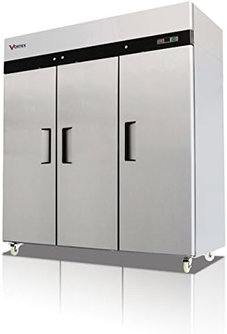 Vortex Refrigeration Commercial 3 Solid Door Freezer - 72 Cu. Ft