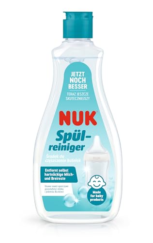 NUK Flushing Cleaner for Baby Bottles, 500 ml, Ideal for Cleaning Baby Bottles, Teats and Accessories, Fragrance-Free Cleaner, pH Neutral, 100% Recyclable Bottle