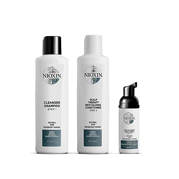 NIOXIN-System-2-for-Natural-Hair-with-Progressed-Thinning Nioxin 3-Part System | System 2 | Natural Hair with Progressed Thinning Hair Treatment | Scalp Therapy | Hair Thickening…