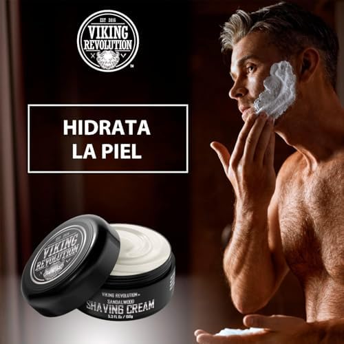 - Crema Afeitar de Lujo para Hombre - Aroma a Sándalo - Jabón de Afeitar Suave, Suave y Sedoso - Crema de Afeitar Muy Suave para Hombres - 150 g