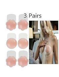 3 Pairs Nipple Cover Silicone Breast Petals Adhesive Waterproof Reusable Breast Lift Pasties for Women