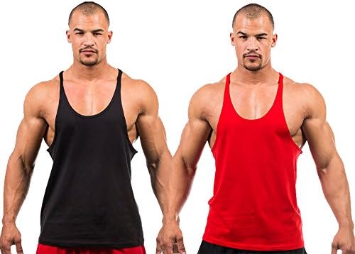 DK ACTIVE WEAR Men’s Gym Vest Bodybuilding Muscle Y Back Stringer/Racerback Vest
