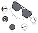 GAMT Fashion Mirrored TV Style Sunglasses Metal Frame Black