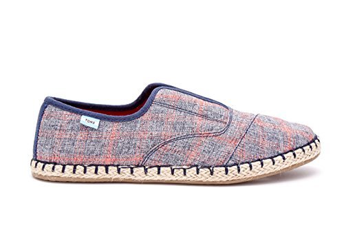 Toms Palmera Slip Ons Navy Red Plaid 10007869 Womens