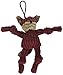 HuggleHounds Plush Corduroy Durable Wee Huggles Fox Dog Toy, Maroon/Tan