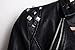 chouyatou Women's Fashion Studded Perfectly Shaping Faux Leather Biker Jacket