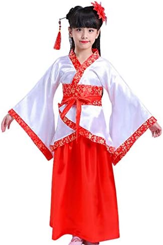 Tenthree Traditional Chinese Ancient Hanfu - Unisex Children Retro Tang Suit Costume Stage Dress Show Dance Perfomances Cosplay Fancy Dress