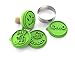 Silicandy Cookie Stamp Molds - 4/6 Set - Great for Activities with Kids - Themes are Get Well Soon / Royal Princess / Social Media Tween / Spread the Love - Silicone Kit for Homemade Cookies [Green]