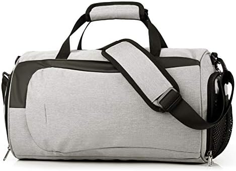 Amazon Voimakas ジムバッグ スポーツバッグ スポーツダッフルバッグ シューズ収納 2way超軽量 乾湿分離 防水 機内持込 1泊 スポーツ ゴルフ ジム通い 通学 帰省 旅行 出張 メンズ レディース ジム用バッグ 25l グレー1 Voimakas ゴルフ用ボストン バッグ