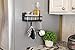 COLIBYOU Spice Rack Organizer, Refrigerator Magnet Storage Shelf with hooks (Black)