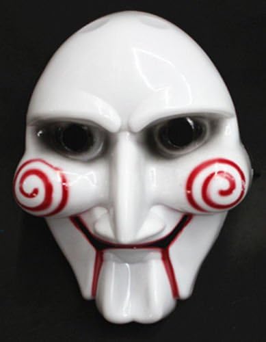 Cosplay Costume Clown Doll Horror Scary Mask Realistic Chainsaw Massacre Has Elastic Strap For Attachment Cleaning, Wipe With Clean Damp Cloth