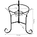 Sunnydaze Black Steel Gazing Ball Stand Outdoor for 10-Inch or 12-Inch Garden Gazing Globes - 9-Inch H - Traditional