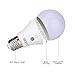 TOPCHANCES 7W E27 Dusk to Dawn Energy Save Smart Automatic Sensor LED Ball Bulbs, Cool White 6000K