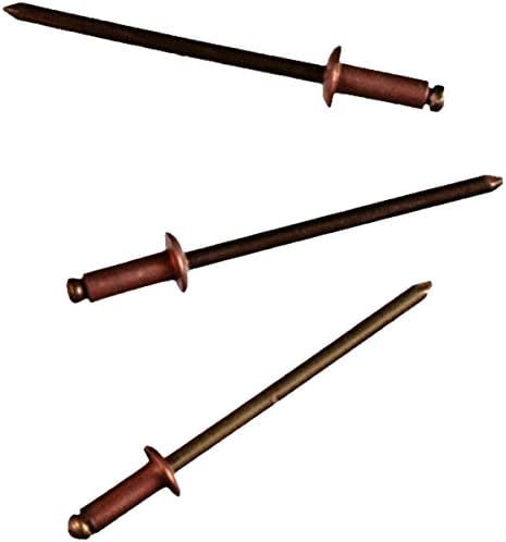 Connex COXT197310 Copper/Bronze Blind Rivets, Brown/Gold, 3.2 x 10 mm, Set of 50 Piece