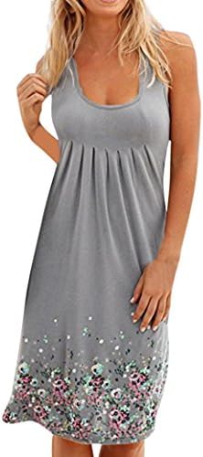 Clearance Sale! ❤️ Loose Dress, Neartime Women Summer Sleeveless Solid Color Dresses Evening Party Beach Short Skirts