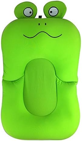 DEBRIS TIME Soft Baby Bath Pillow Pad Infant Lounger Air Cushion Floating Bather Bathtub Pad (Green B)
