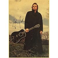 KGIDK Retro Poster Johnny Cash Country Music Singer Wall Sticker Vintage Style Poster Home Wall Decoration 4230Cm