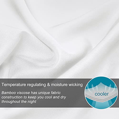 BEDELITE Cooling Pillow Cases Queen Size Set of 2, 100 Bamboo Pillow