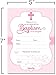 30 Baptism Invitations Girl with Envelopes (30 Pack) - Religious Christening Celebration Invites - Fill In Style