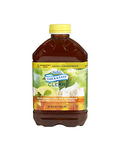 Thick & Easy Clear Thickened Iced Tea, Honey Consistency, 46 Ounce (Pack of 6)
