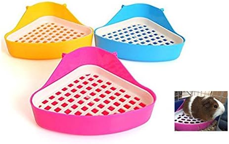 GroceryHouse Pet Toilet, Small Animal Litter Tray Corner for Hamster Pig Cat Rabbit Pee/Random Color
