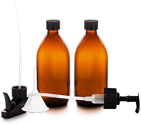 Nutra4Radiance Glass Spray and Soap Dispenser Set, 2 Pack 500ml, Amber Glass Containers with Pump & Spray, BPA-Free, Reusable - Image 5