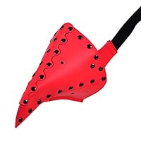USDREAM Plague Doctor Mask Long Nose Bird Beak Steampunk Halloween Costume Props Cosplay Punk Gothic Masks (Red)