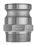 PT Coupling 1000620Basic Standard Series 20F Aluminum Cam and Groove Hose Fitting, F-Adapter, 2" Adapter x NPT Male