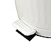 Bathroom Trash Can with Lid, Small Waste Basket for Home Bedroom, Retro Step Garbage Can with Soft Close, Vintage Office Trash Can, 5 Liter/ 1.3 Gallon, Glossy Cream White