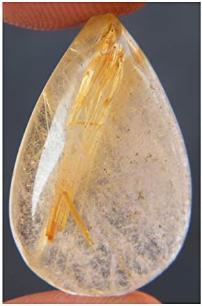 Golden Rutile Cabochon, Rutilated Quartz 18Ct Pear Shape 24x15x6mm, K-6056